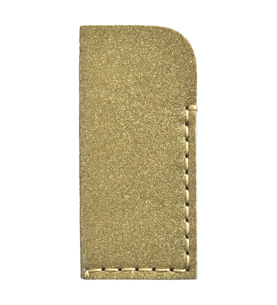 Bustina occhiali glitter e feltro (Kit fai-da-te) - Champagne