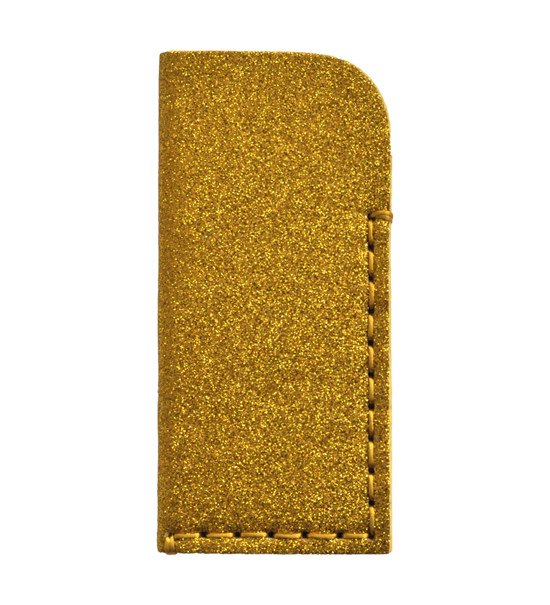 Bustina occhiali glitter e feltro (Kit fai-da-te) - Oro