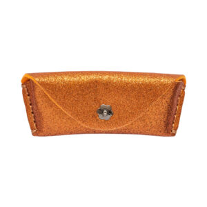 Astuccio porta occhiali (Glitter e feltro) - Arancione