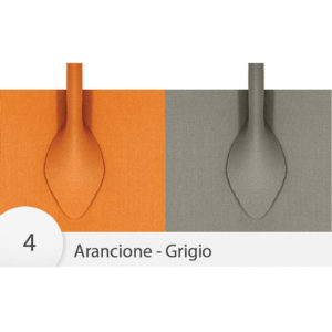 Manici Neoprene per borsa cm. 65 circa - col. Arancio-Grigio