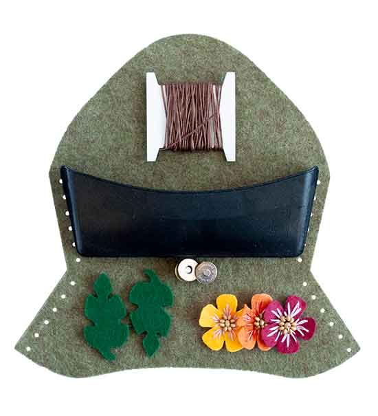 Kit Astuccio porta occhiali - Verde Melange