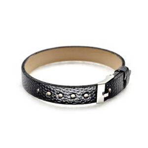 Bracialletto in similpelle (1 pz) 10 mm largh. - Nero
