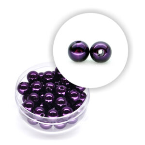 Perla pastello (10 g circa) 8 mm ø - Viola scuro