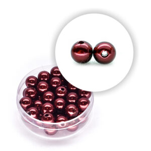Perla pastello (10 g circa) 8 mm ø - Bordeaux