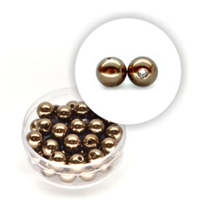 Perla pastello (10 g circa) 8 mm ø - Marrone pallido