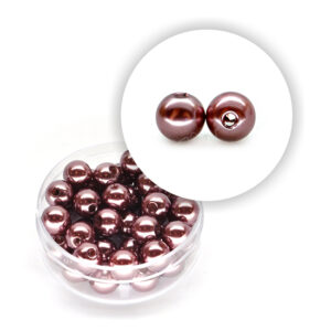 Perla pastello (10 g circa) 8 mm ø - Grigio rosso