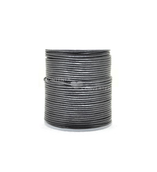Cordino in cuoio (5 mt) 1 mm - Nero