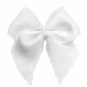 Fiocchetto raso tinta unita (Pz. 2) - Bianco