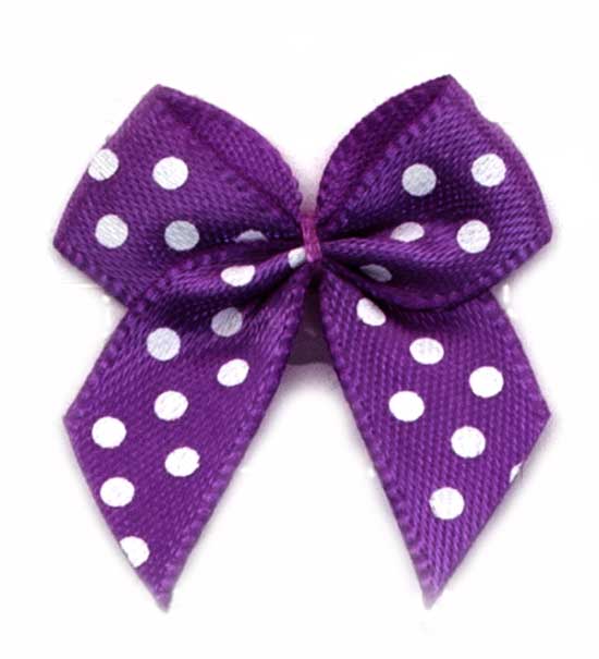 Fiocchetto raso con pois (Pz. 2) - Viola