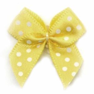 Fiocchetto raso con pois (Pz. 2) - Giallo