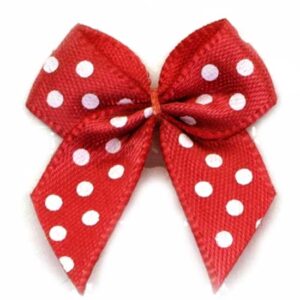 Fiocchetto raso con pois (Pz. 2) - Rosso