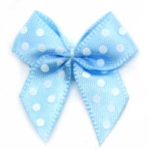 Fiocchetto raso con pois (Pz. 2) - Celeste