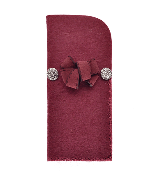 Portaocchiali ciocca (Kit fai-da-te) - Bordeaux