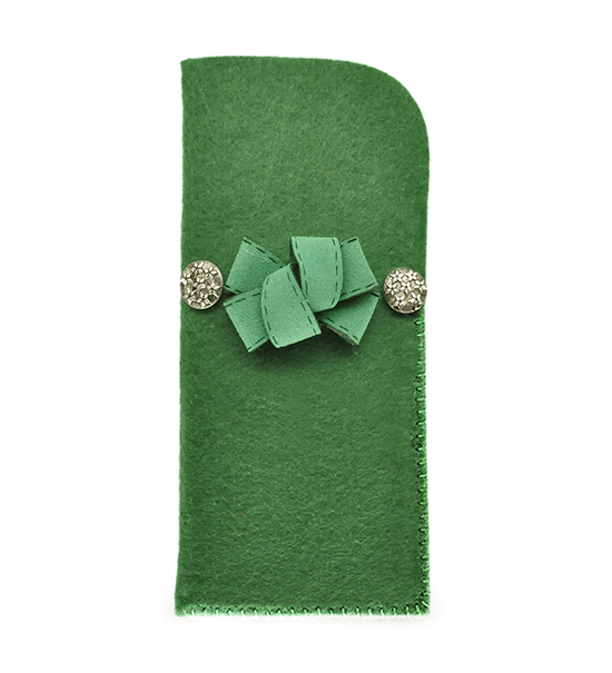 Portaocchiali ciocca (Kit fai-da-te) - Verde prato