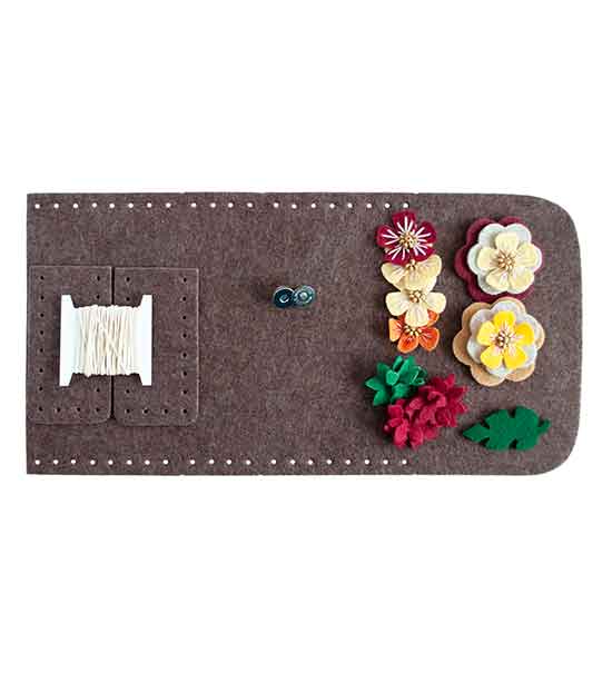 Kit Pochette piccola - Marrone Melange